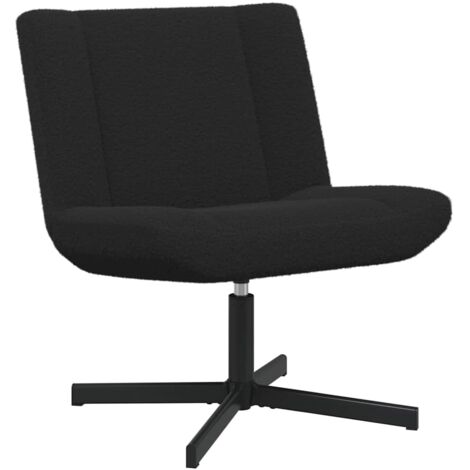 Chaise pivotante Noir 63 x 75 x 76 cm Peau de mouton CFW848017