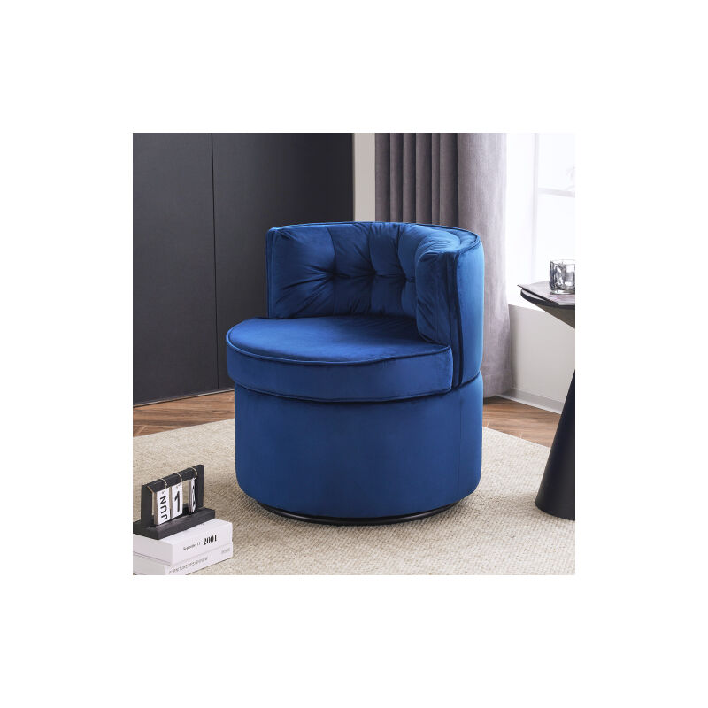 Yozhiqu - Chaise pivotante, petit fauteuil pivotant en flanelle, chaise de loisirs rembourrée et confortable, canapé simple, chaise de lecture pour