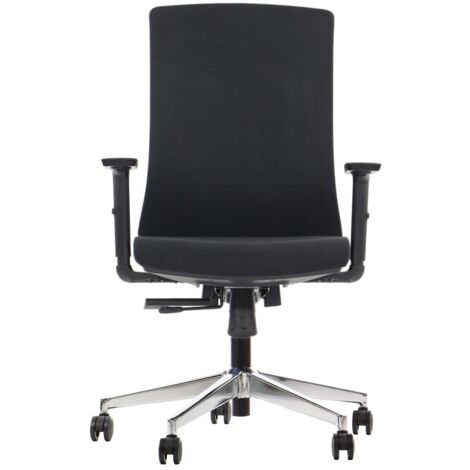 Chaise pivotante PREMIUM TONO, noire, base chromée