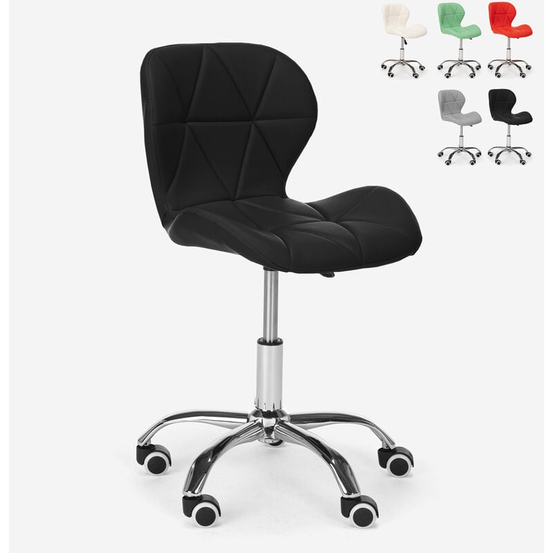 Franchi Bürosessel - Chaise pivotante tabouret de bureau roues réglables en hauteur Ratal Couleur: Noir