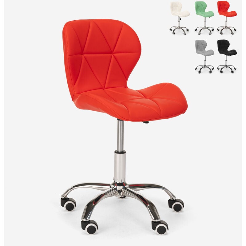 Franchi Bürosessel - Chaise pivotante tabouret de bureau roues réglables en hauteur Ratal Couleur: Rouge