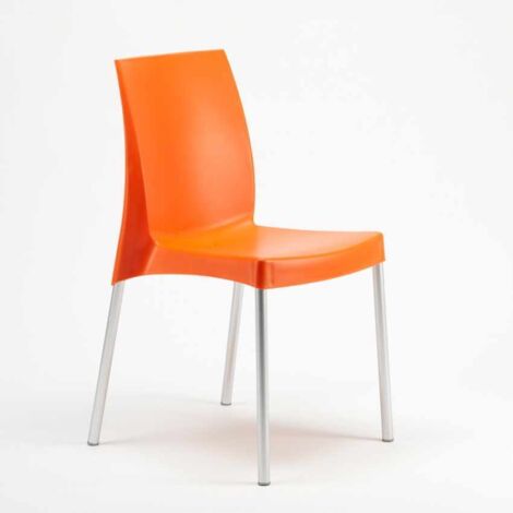 Chaise plastique pour bar cafè Boulevard Grand Soleil italienne - Orange