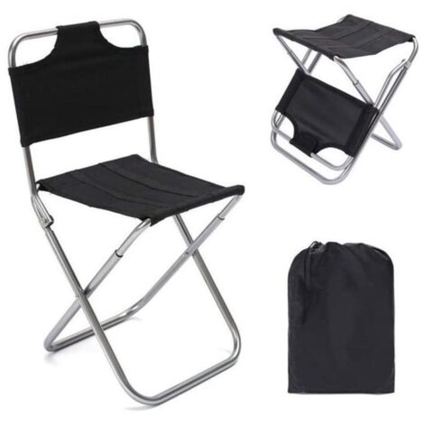 Chaise pliable de camping avec dossier, portable et multifonction pour randonnée, pêche, pique-nique et voyage