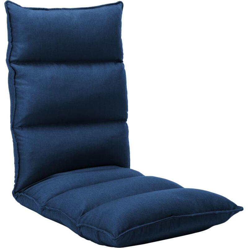 Vidaxl - Chaise Pliable de Sol Bleu Tissu