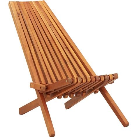 Chaises pliables d'extérieur 2 pcs Bois d'acacia solide vidaXL - Brun