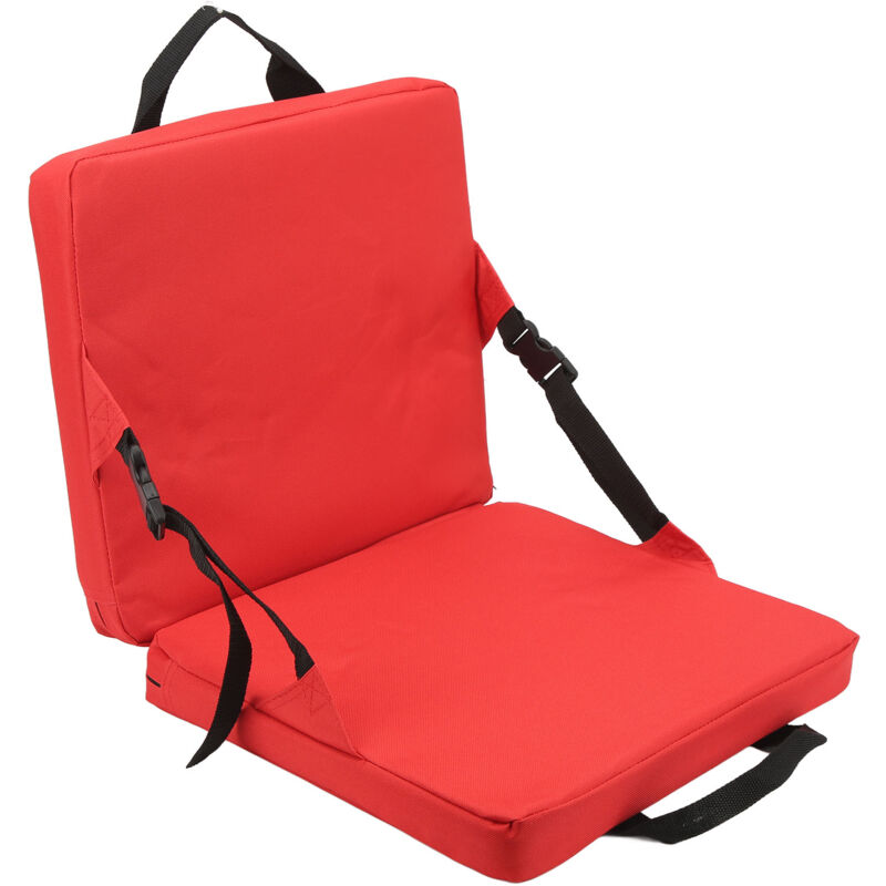 Treetalk - Chaise Pliable d'extérieur, Dossier pour Stade et Plage Plage avec Dossier Coussin en éponge Douce (Rouge)