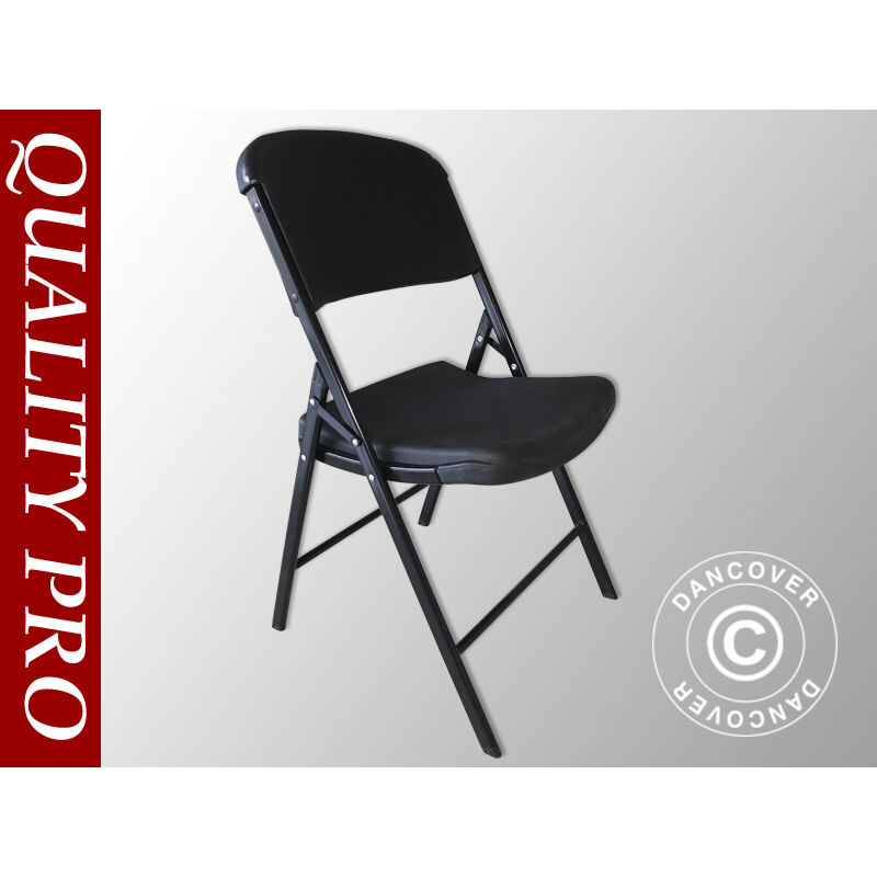 Chaise pliante 48x43x89cm, Noir, 24 pièces