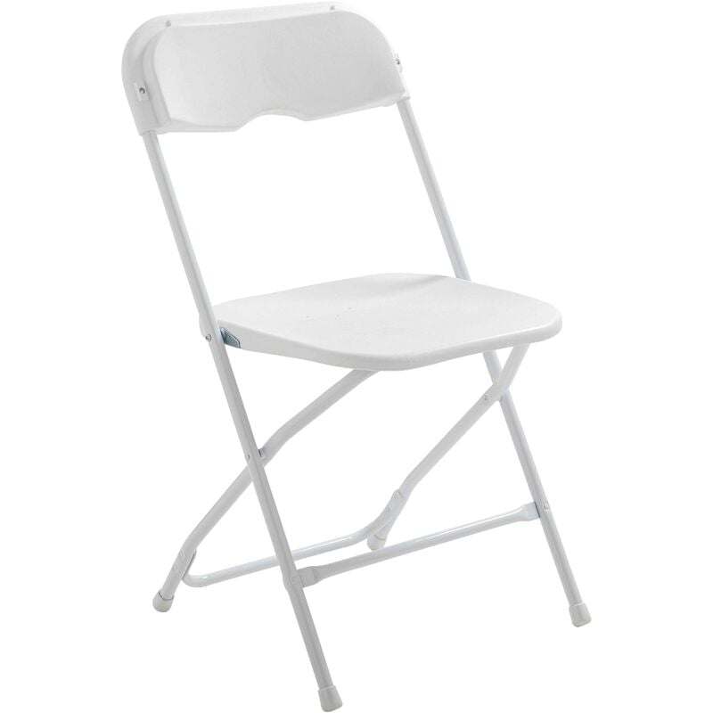 Chaise pliante blanche en plastique