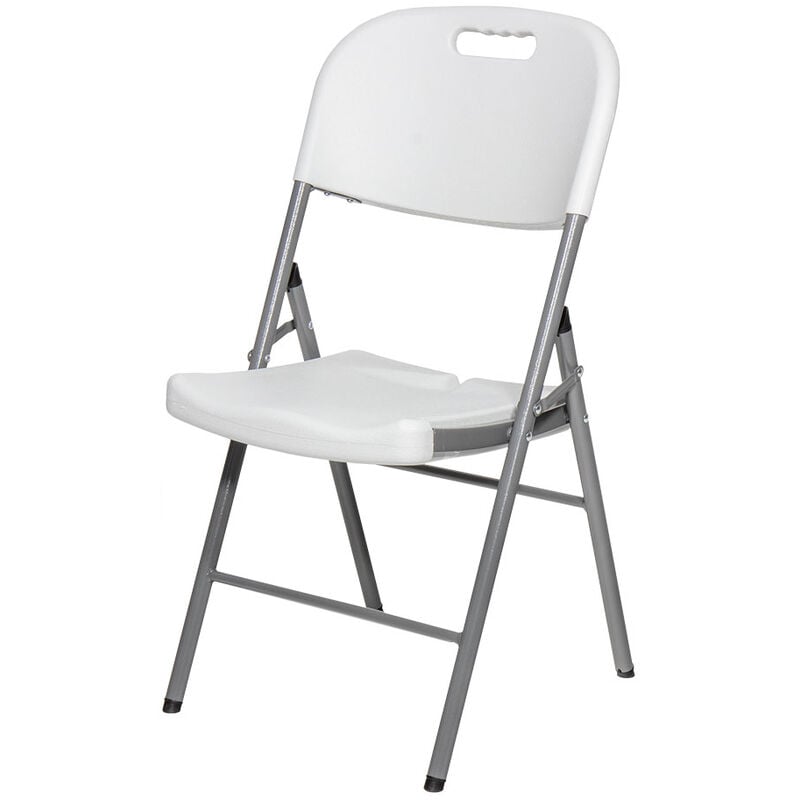 Chaise Pliante Blanche 86,5 X 47 X 54 Cm Assise 40 X 42 Cm Edm - EDM