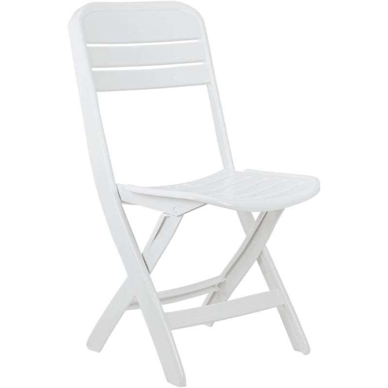 O91 - Chaise pliante Bliss Blanc 52x40x82cm