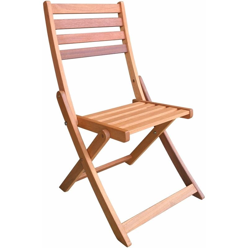 Garden Deluxe Collection - Chaise pliante bois solide jardin extérieur impression hanoi