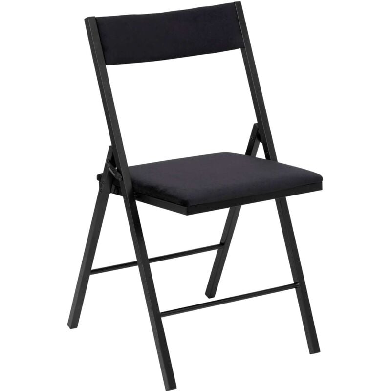 Five Simply Smart - Chaise pliante carrée effet velours