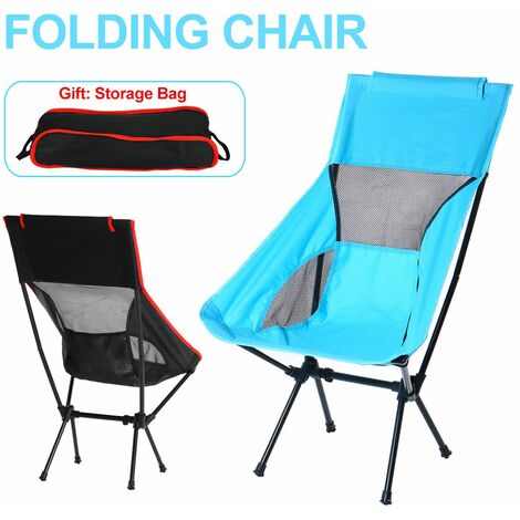 Chaise de camping Pivote à 360°C fauteuil de pêche pivotant plage pliante 