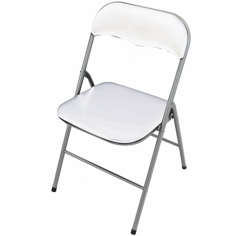 Chaise pliante de l'intérieur ou d'acier extérieur avec siège et dos dans ppcp rembourré Closy SeaShell - SeaShell