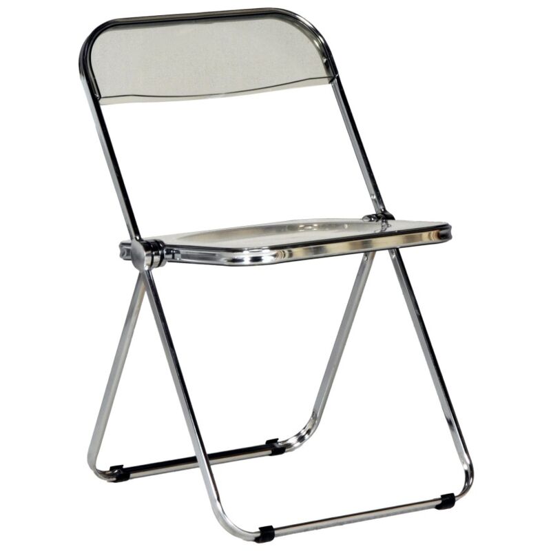 Le Quai Des Affaires - Chaise pliante de salle à manger eva / Gris clair/ 75x48x47