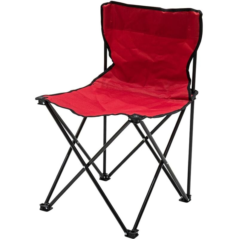 Chaise pliante du camping de voyage sans accoudoirs avec structure et session métalliques en camping en polyester imperméable