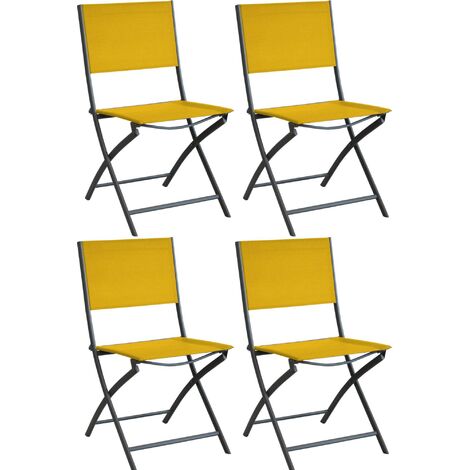 Chaise de jardin Santos pliable framboise (lot de 4) - plusieurs modèles disponibles