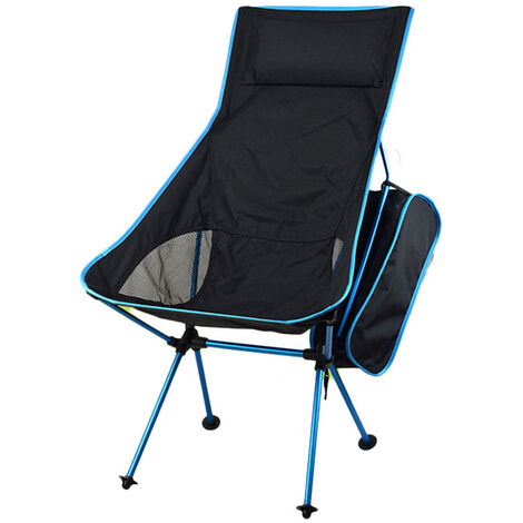 Chaise pliante en alliage d'aluminium inclinable chaise de plage extérieure chaise de pêche allongée Plus oreiller