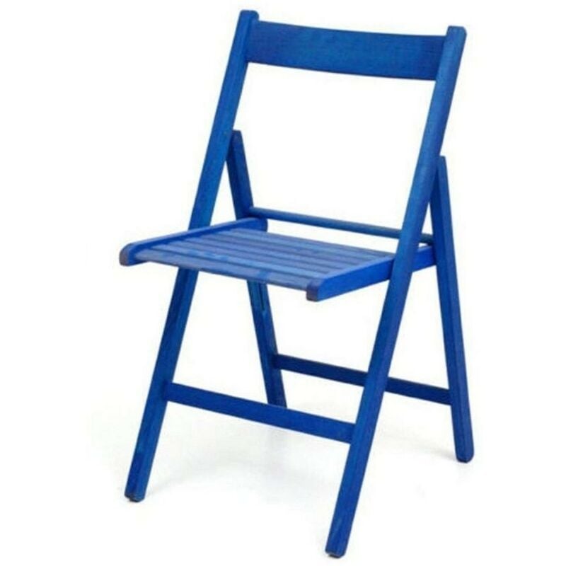 Chaise pliante en bois bleu Penelope