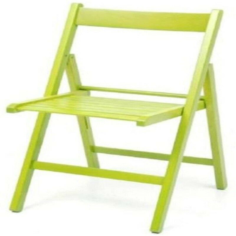 Chaise pliante en bois de hêtre vert