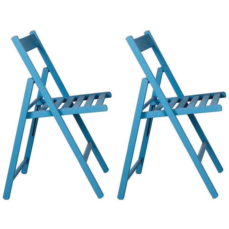 Chaise pliante en bois (Lot de 2)