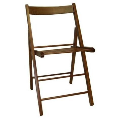 Chaise pliante en bois pour brasserie, noyer vette