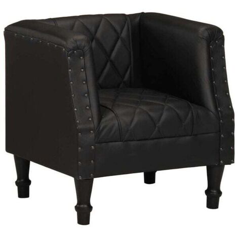 Chaise pliante en cuir véritable de chèvre – Siège ergonomique noir, léger et compact pour intérieur, bureau ou extérieur