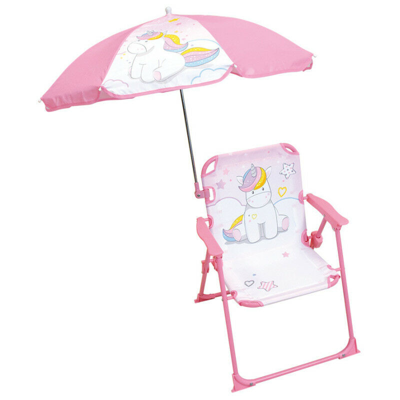 Cijep - Chaise pliante enfant avec parasol - Licorne