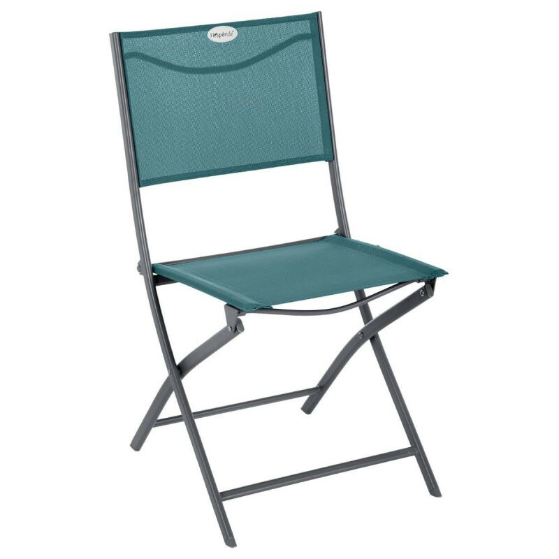 Chaise pliante Modula bleu canard/graphite Hespéride - Bleu canard - Bleu canard/graphite