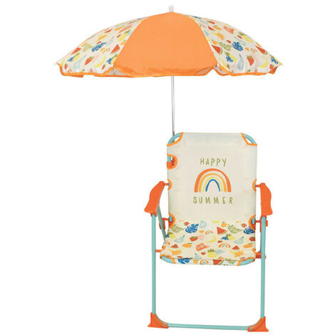 Chaise pliante Fruity's enfant avec parasol