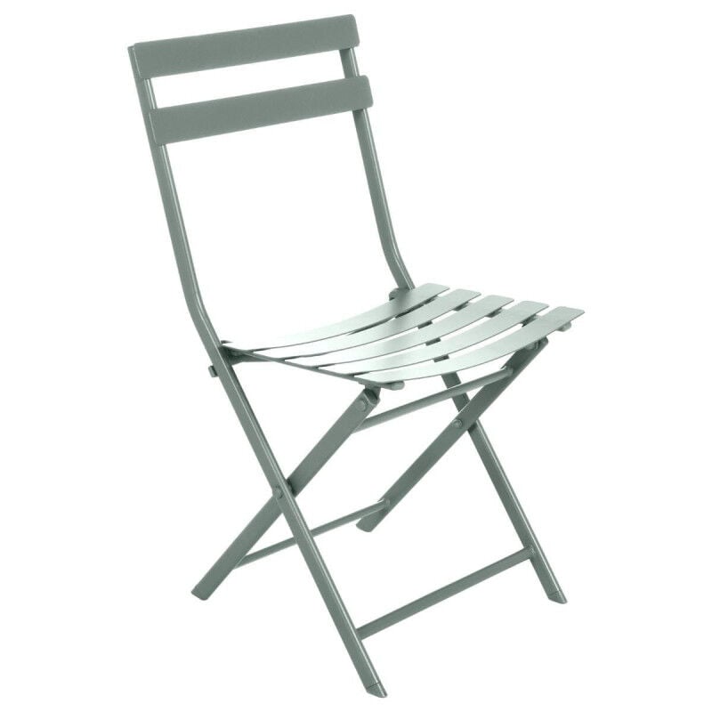 Chaise de jardin pliante Greensboro vert olive en acier traité époxy - Hespéride