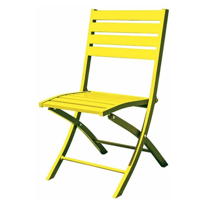 Chaise pliante marius alu - jaune