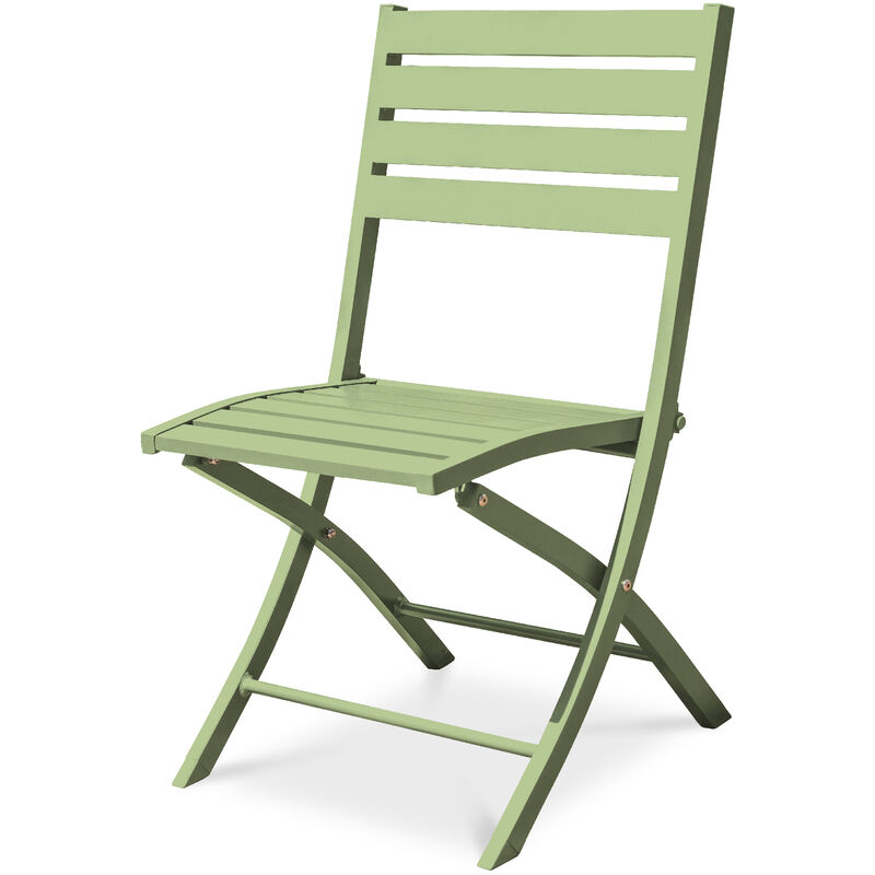 Marius - Chaise de jardin pliante en aluminium vert lagune - city garden