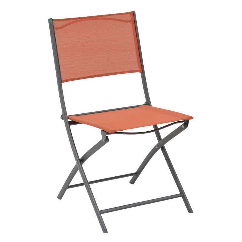 Lot de 4 chaises de jardin pliantes Modula ambre et graphite - Hespéride