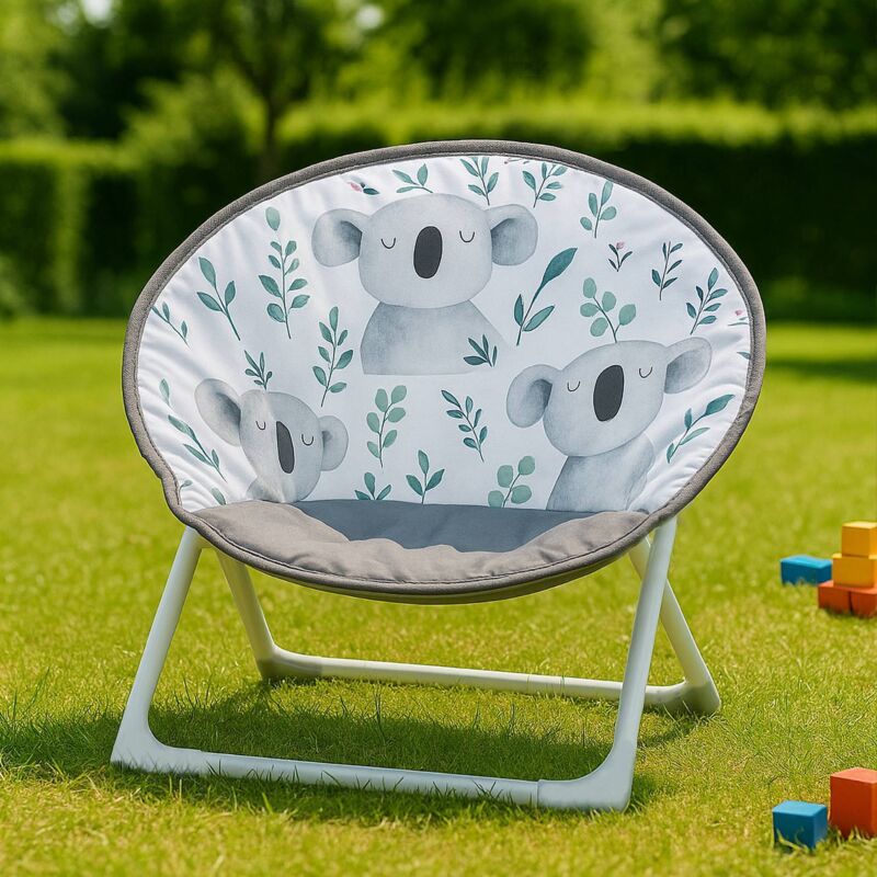 Chaise pliante moon pour enfants - siege rembourre et hydrofuge