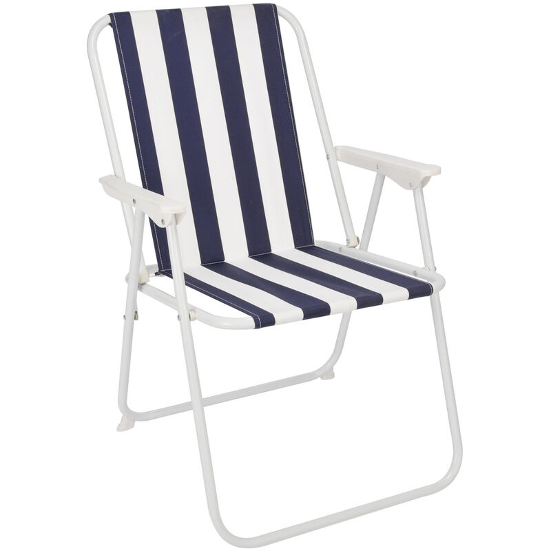 Chaise pliante Piccolo - couleur : bleu/blanc