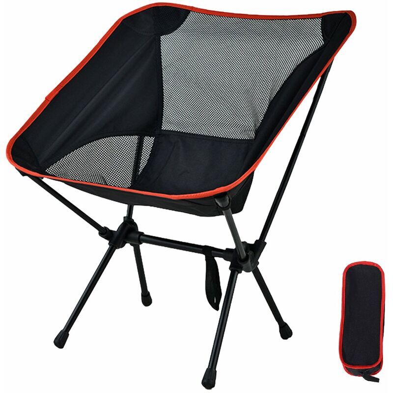 Chaise pliante portable d'extérieur Tabouret de camping pliant Chaises compactes à siège portable avec sac de transport pour randonnée en plein