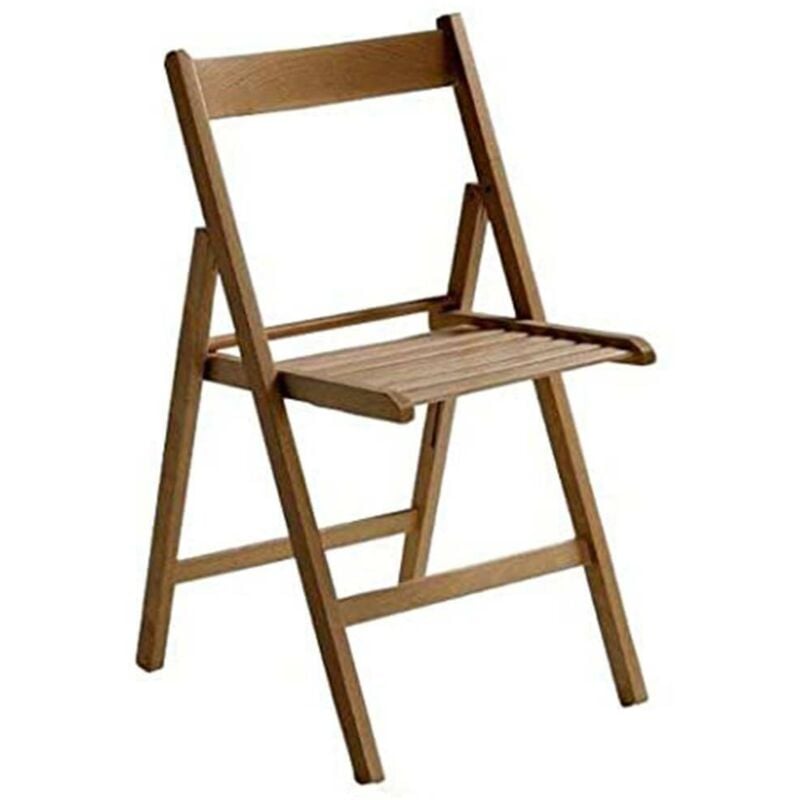 Chaise pliante de jardin en bois de hêtre noyer marron