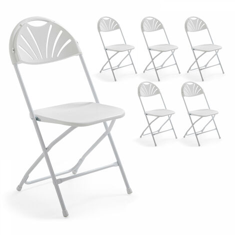 Chaise pliante x 6 blanche