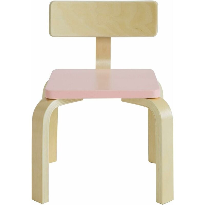 chaise pour enfant en bois bouleau chaise enfant confortable avec dossier tabouret sobuy kmb29-p