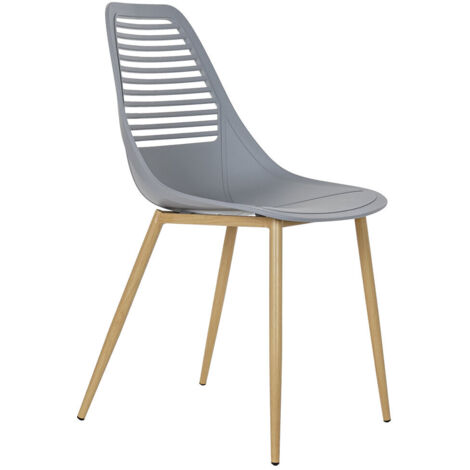 Chaise Pp Métal 45X56X84 Mat Gris Clair