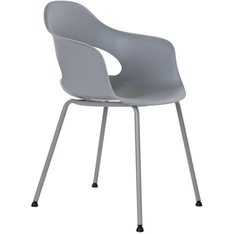 Chaise Pp Métal 56X54X80 Mat Gris Clair