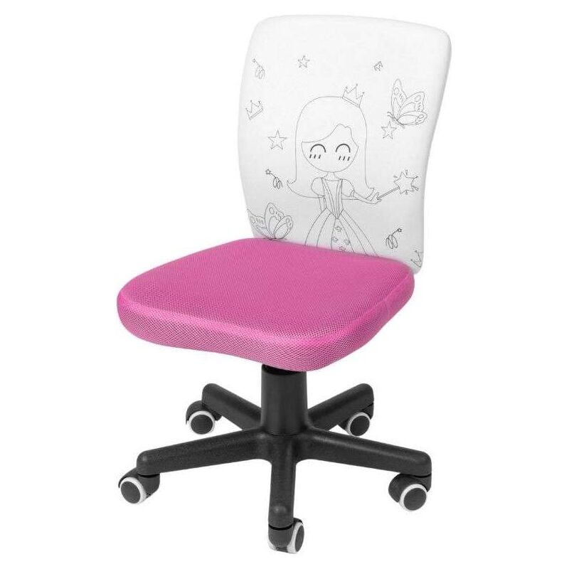 Chaise princesse pour enfants, style moderne, à peindre, réglable, avec marqueurs inclus