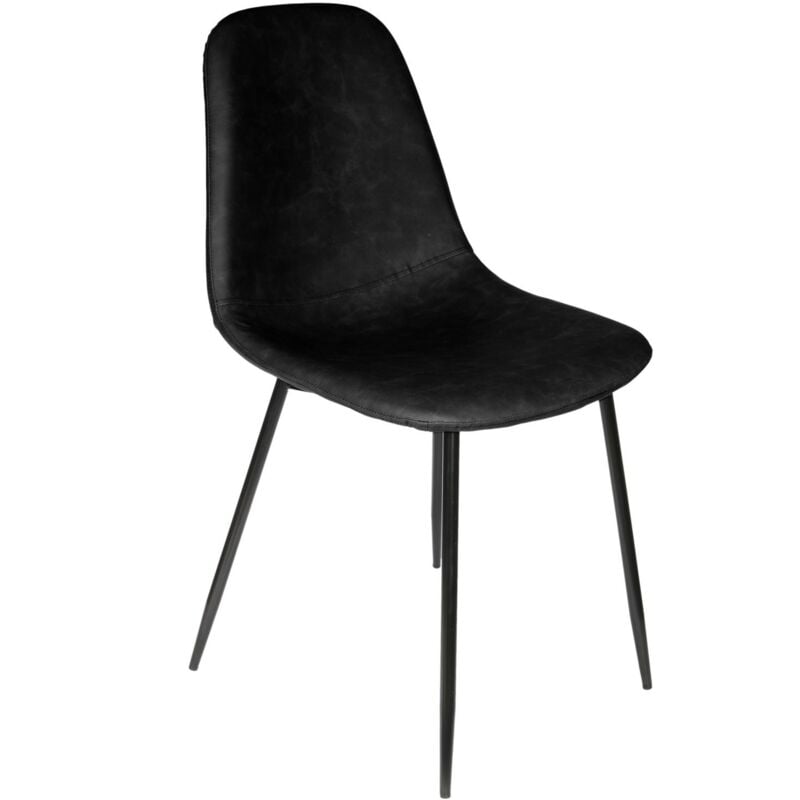 Chaise pu Amber Noir Home Deco Factory