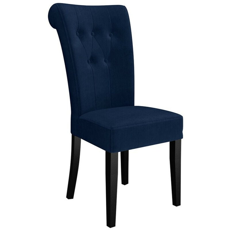 Mobilier1 - Chaise Racine 107, Noir, 100x51x66cm, Tapisserie, En bois, Stratifié