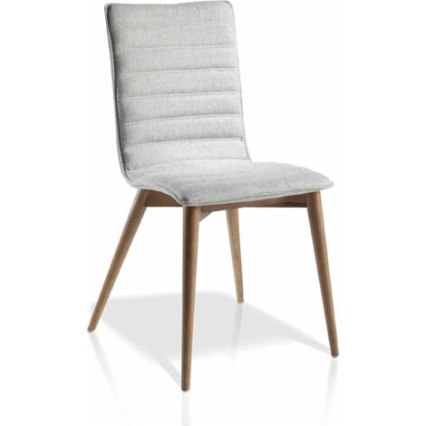 Chaise rembourrée avec pieds bois