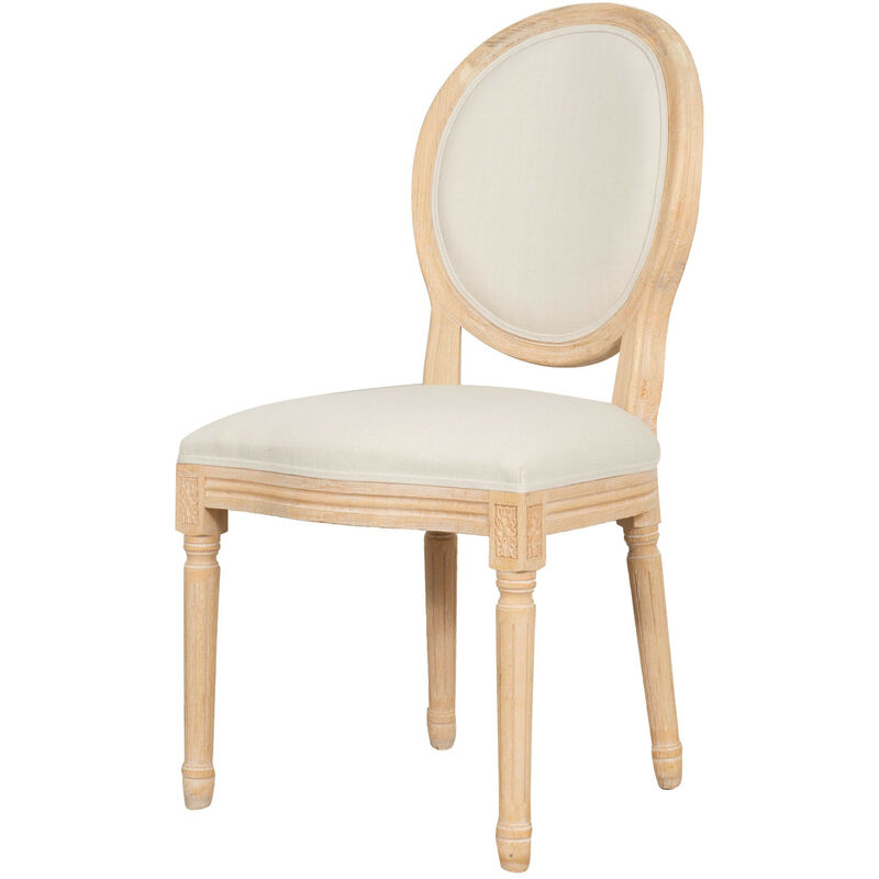 biscottini - chaise rembourrée en bois massif et tissu chaise vintage fauteuil rembourré chambre chaise de salle à manger chaise moderne