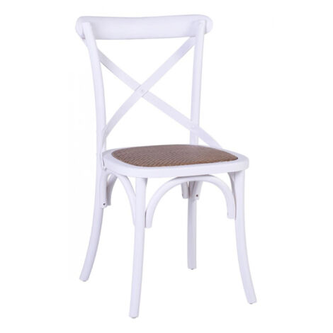 Chaise rotin - Rotin - Blanc - Décoration d'Autrefois