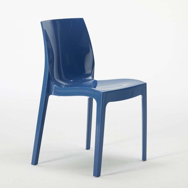 Chaise Design Bleu Avio Laqu&eacute;e LADY