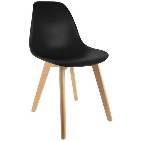 Chaise scandinave à coque noire